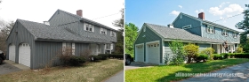 Boothbay Blue Hardie Siding. Andover MA