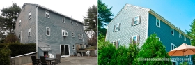 Boothbay Blue Hardie Siding. Andover MA