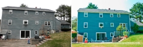 Boothbay Blue Hardie Siding. Andover MA