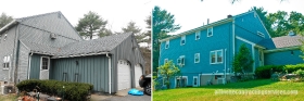 Boothbay Blue Hardie Siding. Andover MA