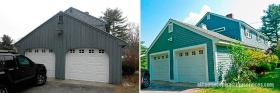 Boothbay Blue Hardie Siding. Andover MA