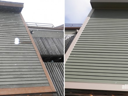 As a James Hardie Installer, we installed new fiber cement siding on this condominium