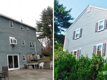 As a James Hardie Installer, we installed new fiber cement siding on this Andover home